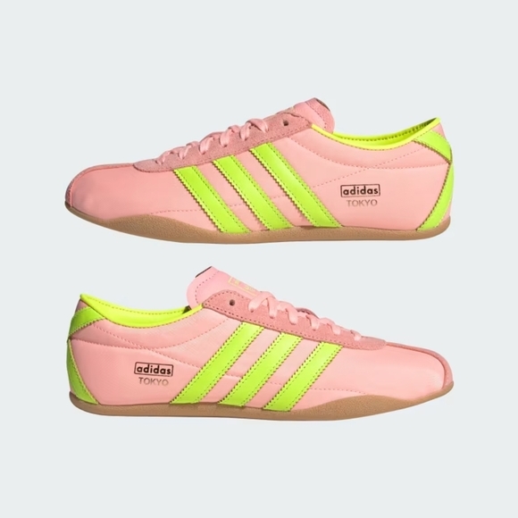 adidas Shoes - Adidas Tokyo Women's Pink and Green Sneakers